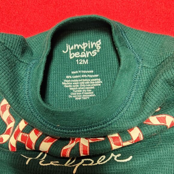 Santa's Little Helper Shirt - Size 12 M - Picture 3 of 3